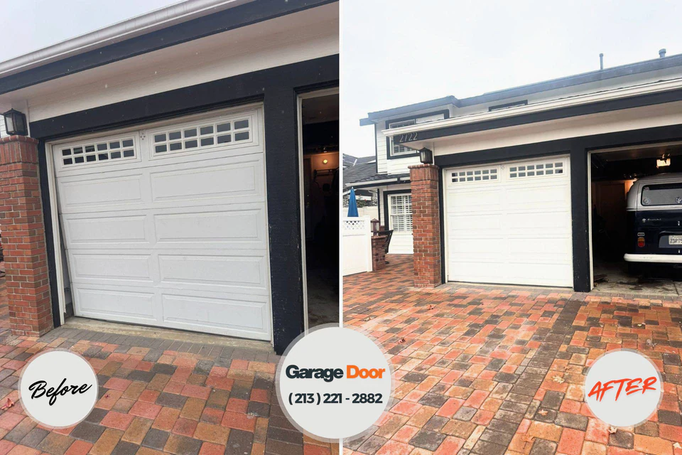 Before and after: garage door opener repair Lake Kathryn, FL